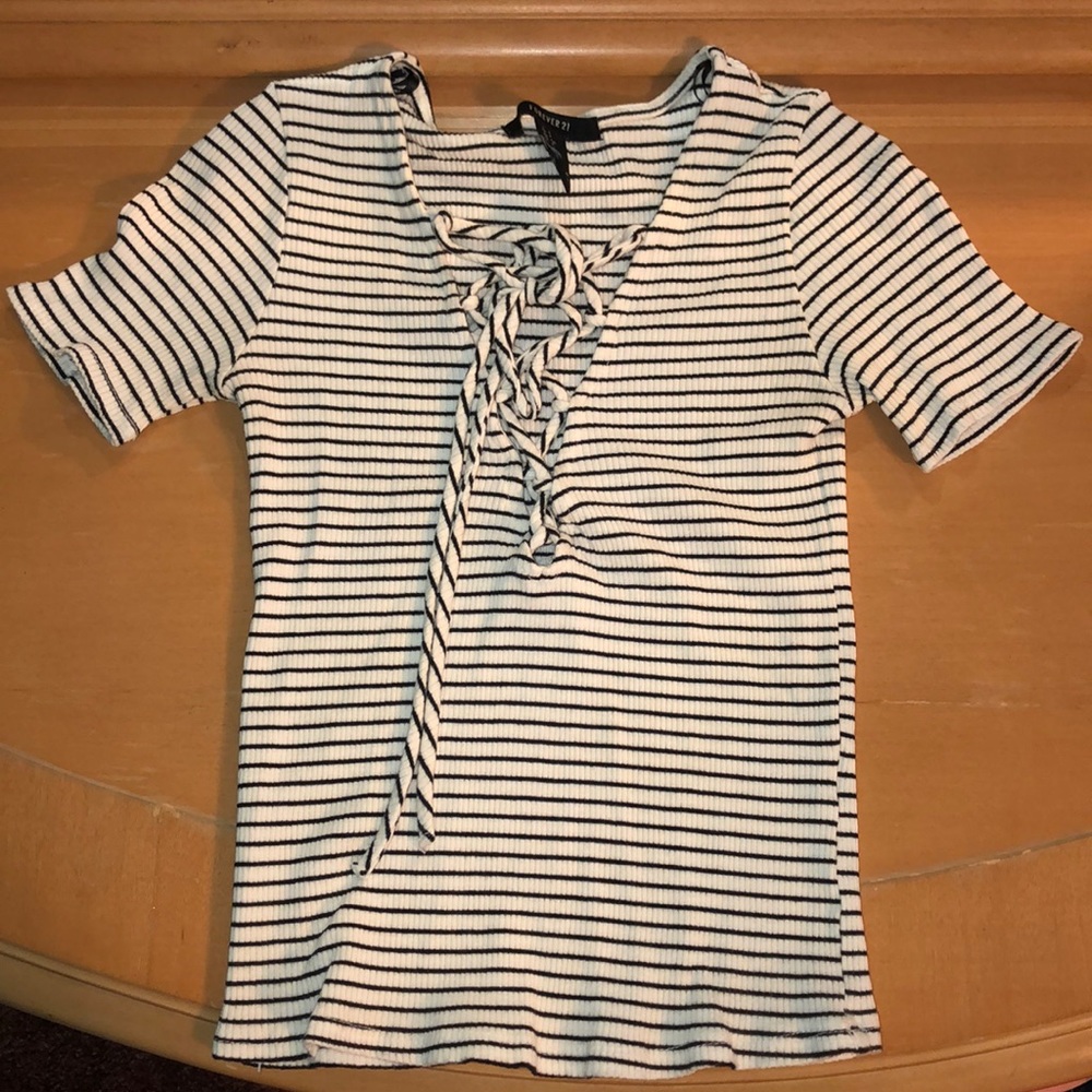 Stripped tight fitting shirt